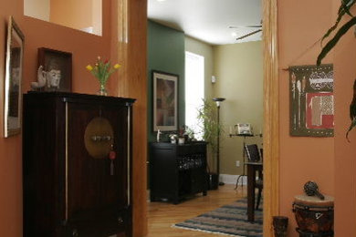 Inspiration for a contemporary living room remodel in St Louis