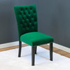 The Eleanor Dining Chair, Emerald Green, Velvet, Set of 2