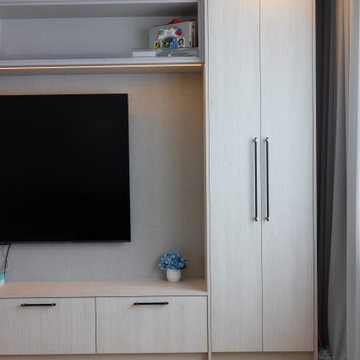 Modern Architectural Millwork Feature TV Unit storage