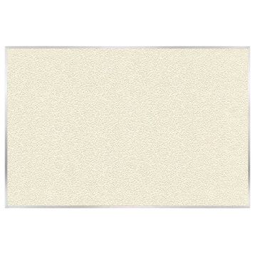 Ghent's Vinyl 3' x 5' Bulletin Board with Aluminum Frame in Ivory