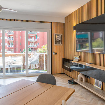 Mueble suspendido con volumen y diseño
