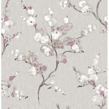 Bliss Purple Blossom Wallpaper, Sample