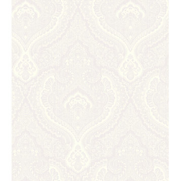 Lace Paisley Wallpaper in Light Violet RV20409 from Wallquest