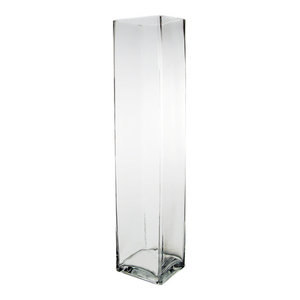 Cys Black Glass Square Vase Contemporary Vases By Cys Excel Inc