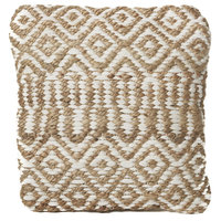 Preston Ivory Hemp and Cotton Chindi Pillow, Single