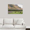 "Bison in Meadow" Wrapped Canvas Art Print, 36"x24"x1.5"