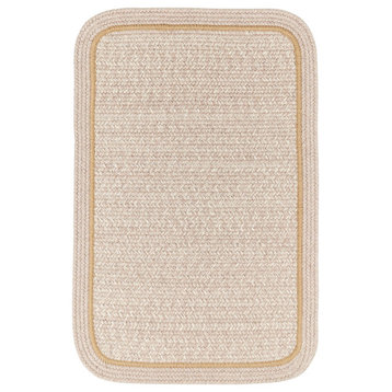 Woolmade Rounded Rectangle Braided Rug Sesame 8' Square