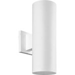 Progress - Progress Cylinder - Two light Wall mount, White Finish - 5" non-metallic cylinder. Only non-corrosive hardware components used.  Wet location listed when used with P8799 top cover lens Warranty: 1 Year Warranty* Number of Bulbs: 2*Wattage: 75W* BulbType: BR-30* Bulb Included: No