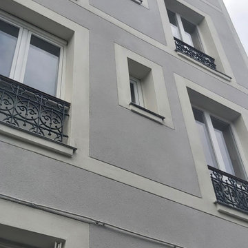 Ravalement de façade d'une maison