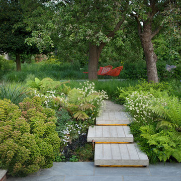 A garden for a Midcentury house and design lovers