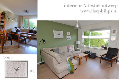 Before & after styling living/dining room