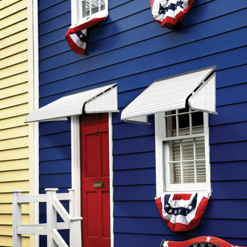 A very patriotic Aluminum Door Canopy