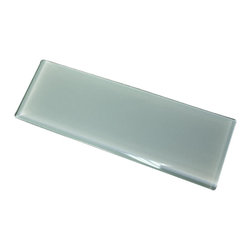 4x12 Glossy Light Blue Subway Glass Mosaic Tiles - Home Accessories & Decor