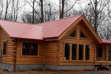 Log Homes with Metal Roofing