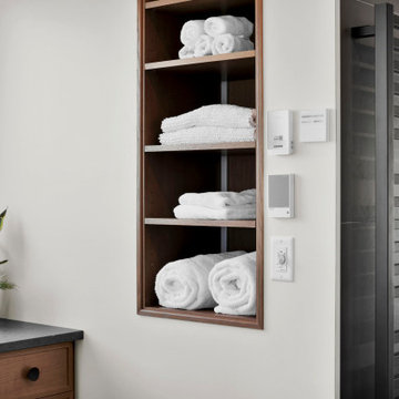 Warm Contemporary Primary Bath