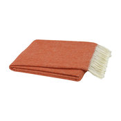 Italian Herringbone Throw, Spicy Orange