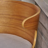 GDF Studio Truda Mid Century Modern Fabric Barstools, Set of 2, Light Beige/Natural