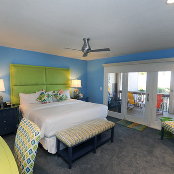 Blue Ocean Wave Inspired Bedroom