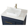36"  Navy Blue Beatrice Vessel Sink Bathroom Vanity - TB-9936NB-36NU