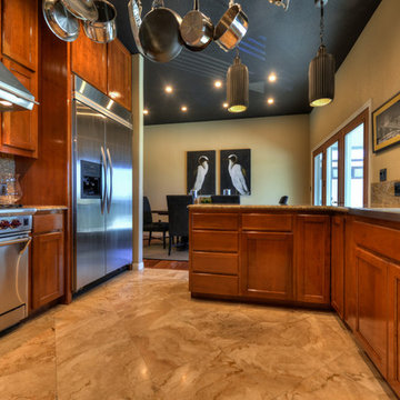 BLACK CEILING KITCHEN