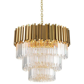 Gio Collection Crystal Chandelier, Diameter 40"