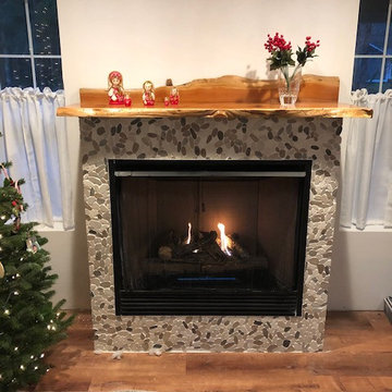 Gas fireplace installation