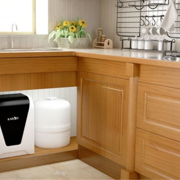 Add kitchen facilities with water purifier and induction cooker, hood