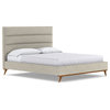 Apt2B Cooper Upholstered Bed, Straw, Eastern King