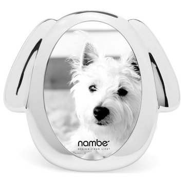 Nambe Dog Picture Frame 3"x5" Silver