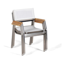 Wintons Teak Salma Sail SS Stacking Chair - Outdoor Dining Chairs