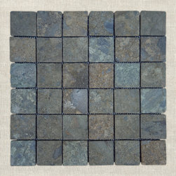 KAWI - Forest Gray | 12" x 12" | Stone Mosaic - Mosaic Tile