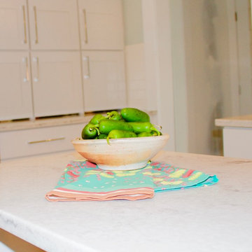 White Bello Quartz Kitchen
