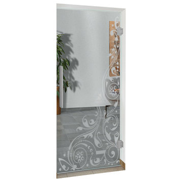 swing glass door, Modern Design, Non-Private, 36"x84" Inches, 3/8"(10mm)