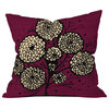 Julia Da Rocha Letters And Flowers Outdoor Throw Pillow