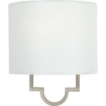 Millennium 1-Light Wall Sconce, Pewter Plated, White Parchment Shade