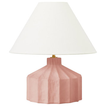 Kelly Wearstler Veneto 1-Light Small Table Lamp KT1331DR1, Dusty Rose