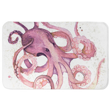 Octo Watercolor Pink 21x34 Bath Mat