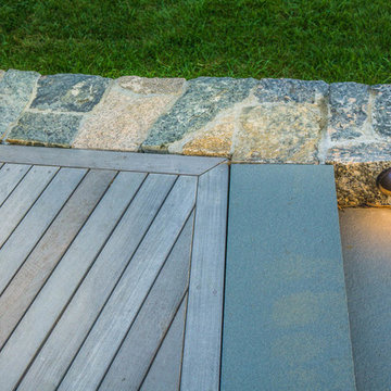 Ipe Deck, Granite Wall and Bluestone Steps Orleans Massachusetts