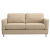 Raleigh Quick Assembly Two Seat Bonner Leg Sofa, Buff