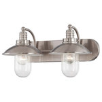 Minka Lavery - 2-Light Bath, Brushed Nickel With Clear Glass - Number of Bulbs: 2