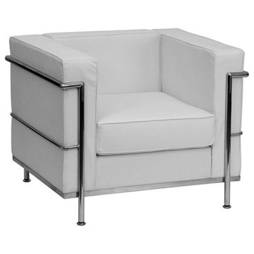 Flash Furniture Hercules Regal Leather Chair in White