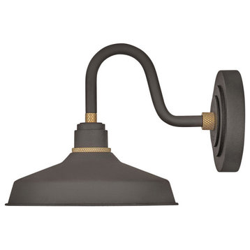 Hinkley Foundry Classic Small Gooseneck Barn Light, Museum Bronze