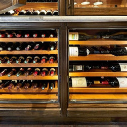 Custom Distressed Wine Cabinet - Wine Racks