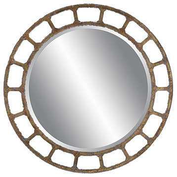 Uttermost 09759 Darby Distressed Round Mirror
