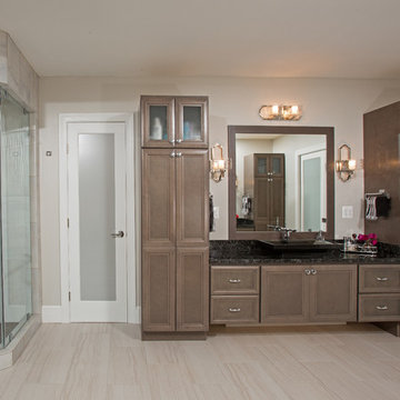 Modern Master Bathroom Remodel with it's own Infrared Sauna in Alexandria VA