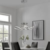 6 Petals Integrated LED Dimmable SandyGold Chandelier with SmartDimmer Included