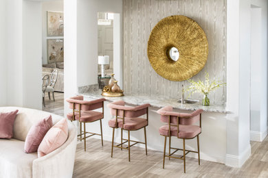 Home bar - transitional home bar idea in Orlando