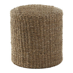 Handwoven Seagrass Pouf - Floor Pillows And Poufs