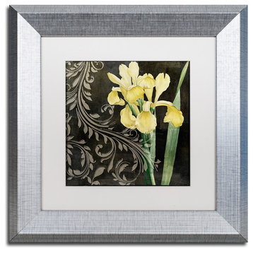 Color Bakery 'Ode to Yellow II' Art, Silver Frame, White Matte, 11"x11"