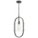 Innovations Lighting - Innovations Lighting 371-1P-BK-CL Pelham, 1 Light Mini Pendant Art Nouveau S - The Pelham 1 Light Mini Pendant is part of the BalPelham 1 Light Mini  Matte BlackUL: Suitable for damp locations Energy Star Qualified: n/a ADA Certified: n/a  *Number of Lights: 1-*Wattage:100w Incandescent bulb(s) *Bulb Included:No *Bulb Type:Incandescent *Finish Type:Matte Black